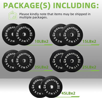 Fitvids Olympic Bumper Plates for Strength Training and Lifting