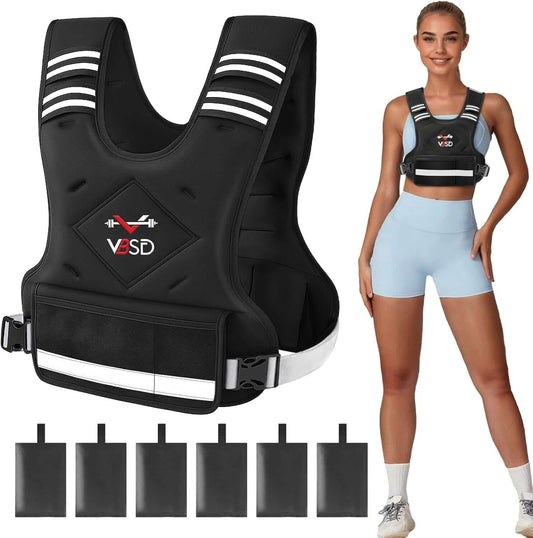 VBSD Adjustable Weighted Vest for Men & Women (4-32lb Options)