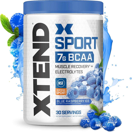 XTEND Sport BCAA Powder with Electrolytes – Blue Raspberry & Strawberry Kiwi