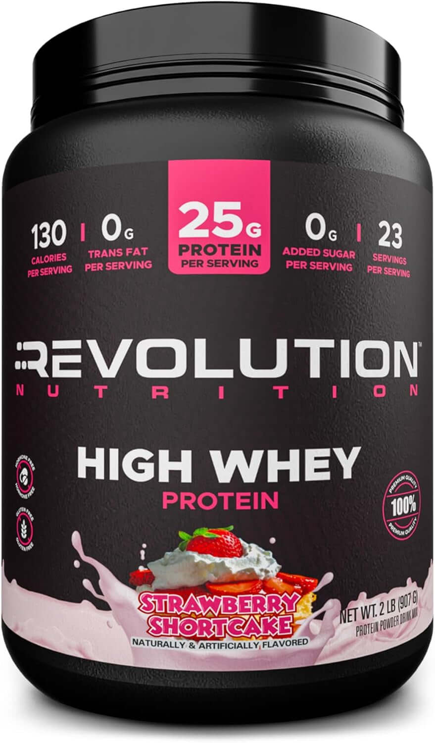 Revolution Nutrition Bio-Available Whey Protein – Strawberry Shortcake (2lb & 6lb)