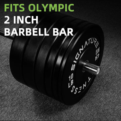 Fitvids Olympic Bumper Plates for Strength Training and Lifting