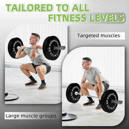 Fitvids Olympic Bumper Plates for Strength Training and Lifting