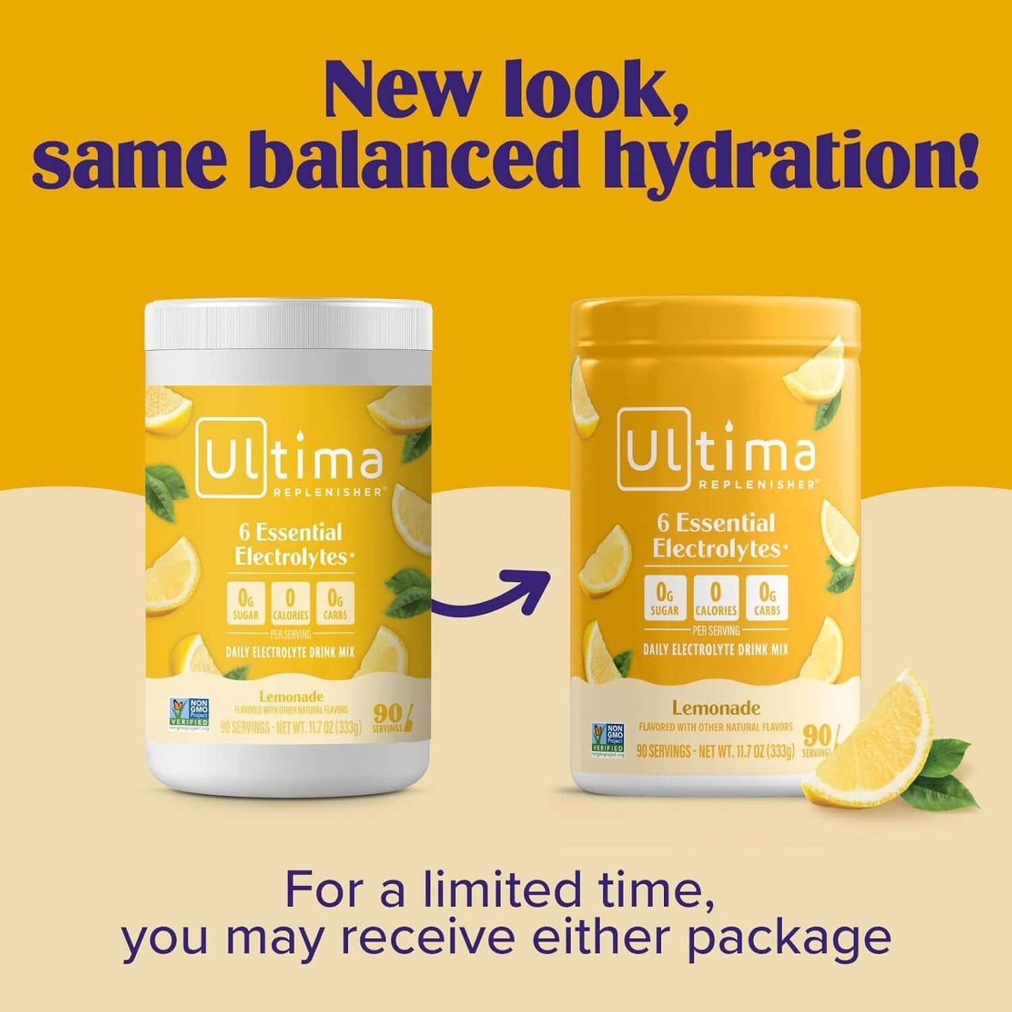 Ultima Replenisher Sugar Free Electrolyte Powder – Lemonade (90 Servings)