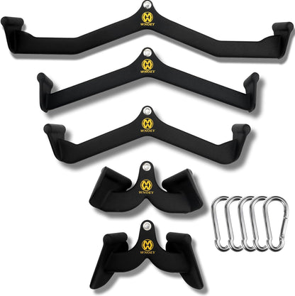 LAT Pulldown Attachment 5 Piece Set for Back and Tricep Training