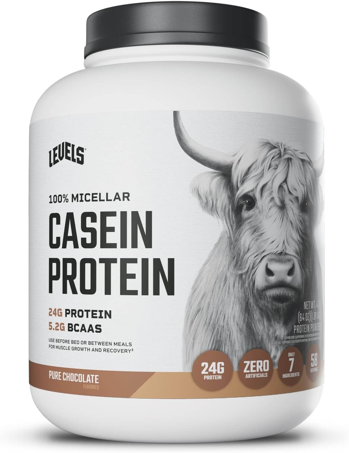 Levels 100% Micellar Hormone Free Casein Protein (Chocolate & Vanilla Bean)