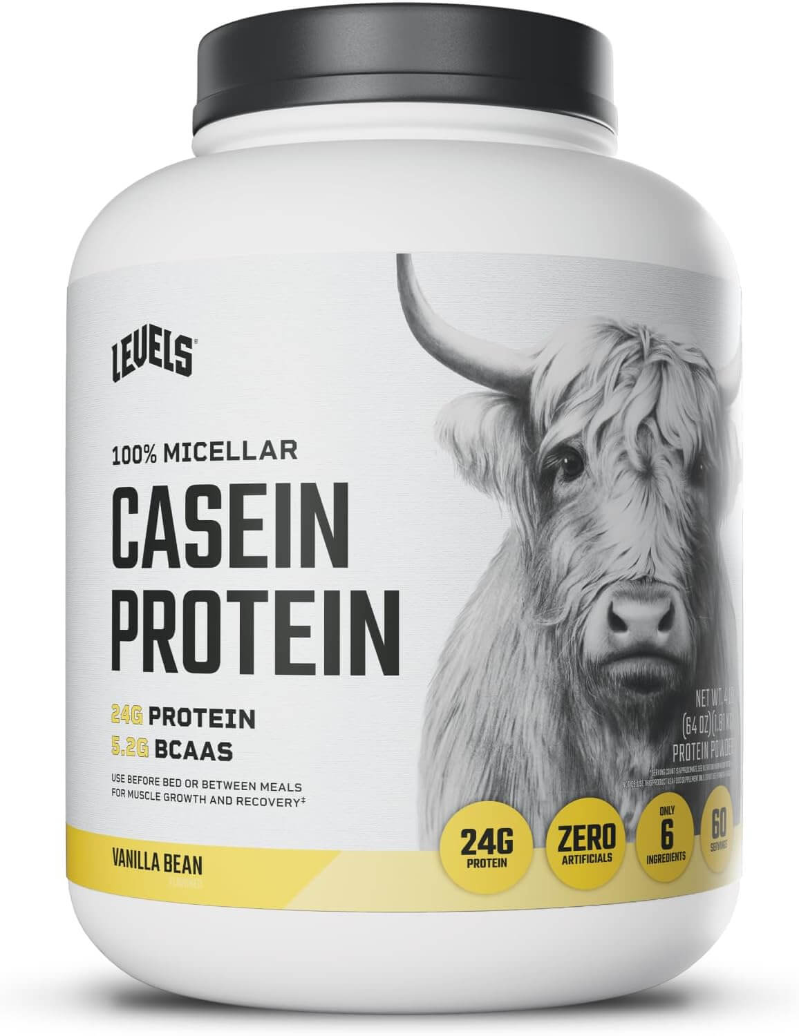 Levels 100% Micellar Hormone Free Casein Protein (Chocolate & Vanilla Bean)