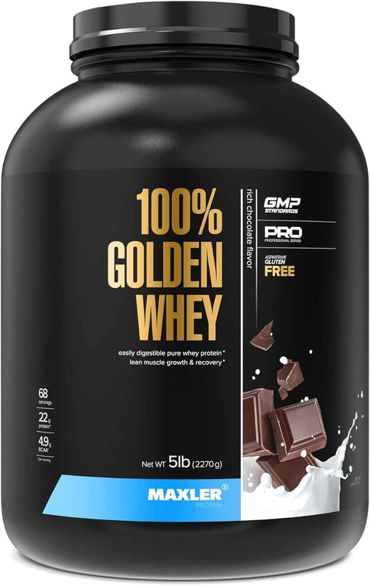 Maxler 100% Golden Whey Digestive Enzyme Whey Protein (5 lbs)