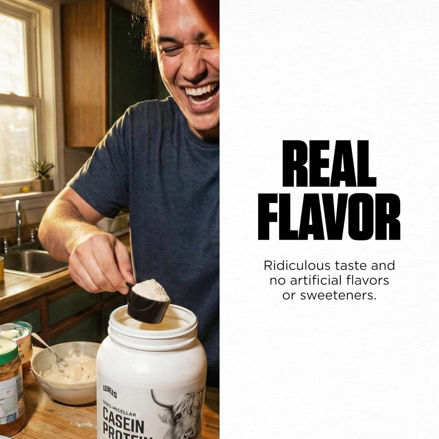 Levels 100% Micellar Hormone Free Casein Protein (Chocolate & Vanilla Bean)