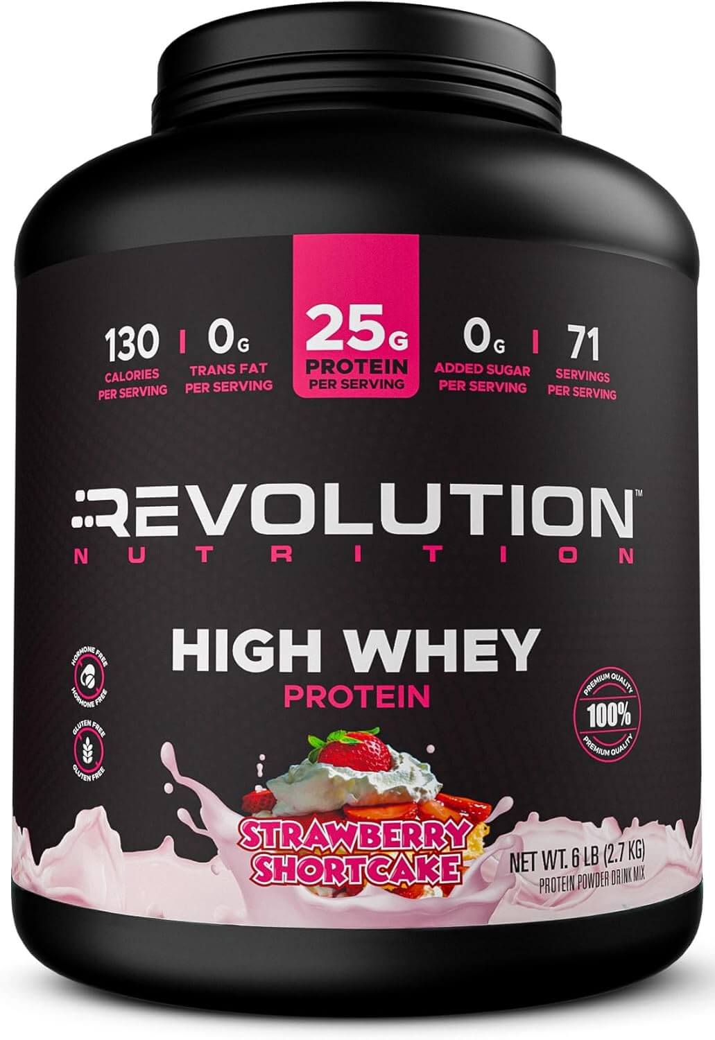 Revolution Nutrition Bio-Available Whey Protein – Strawberry Shortcake (2lb & 6lb)