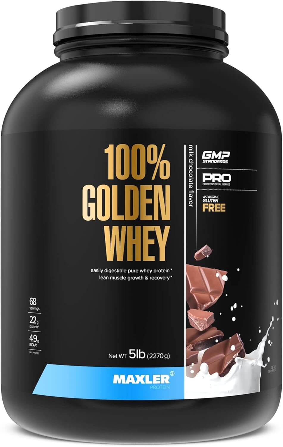 Maxler 100% Golden Whey Digestive Enzyme Whey Protein (5 lbs)