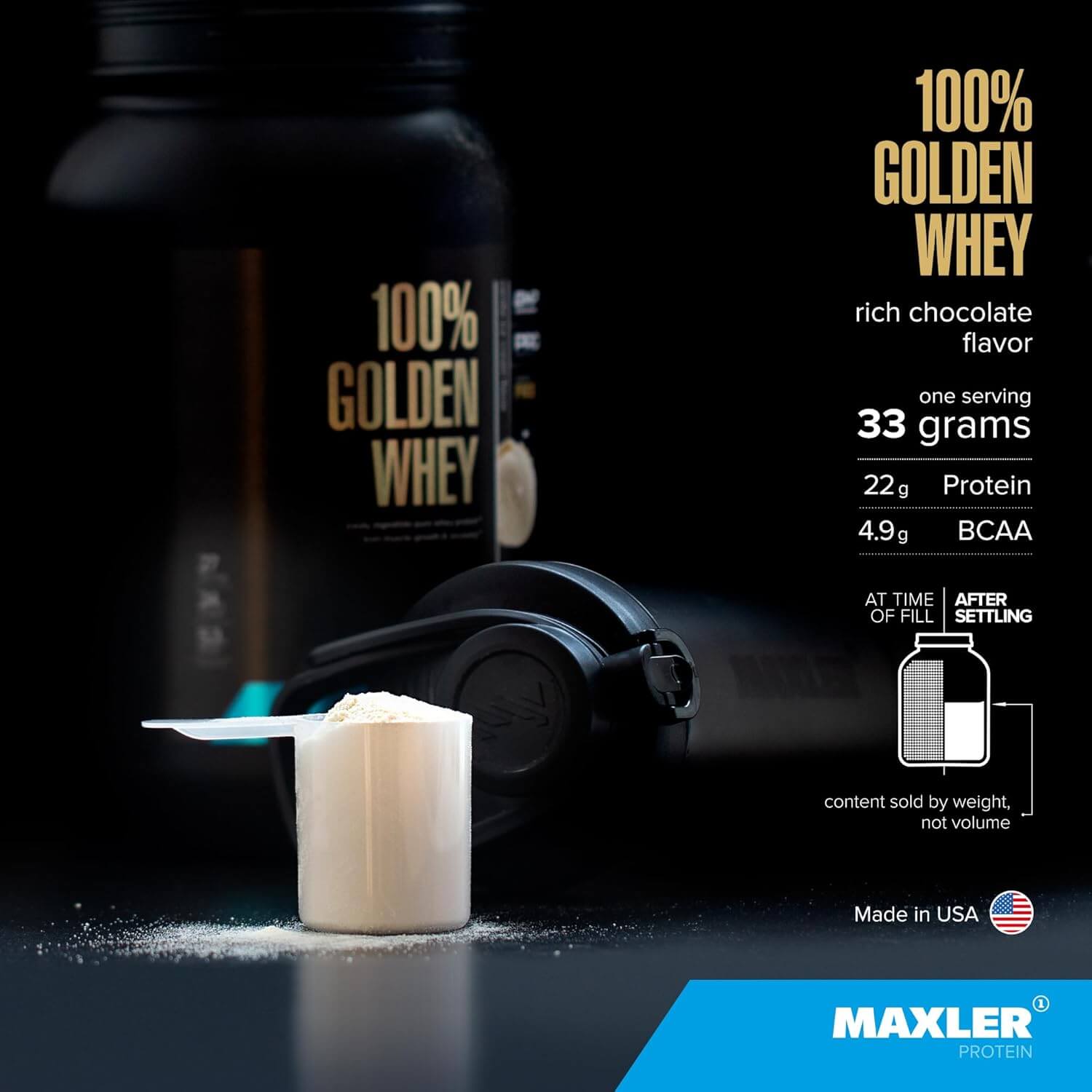 Maxler 100% Golden Whey Digestive Enzyme Whey Protein (5 lbs)