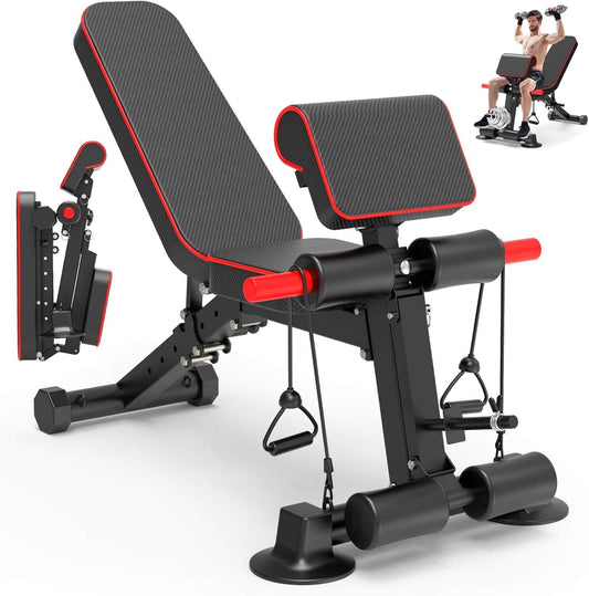 K KiNGKANG Utility Workout Bench 700LB Capacity Adjustable Weight Bench