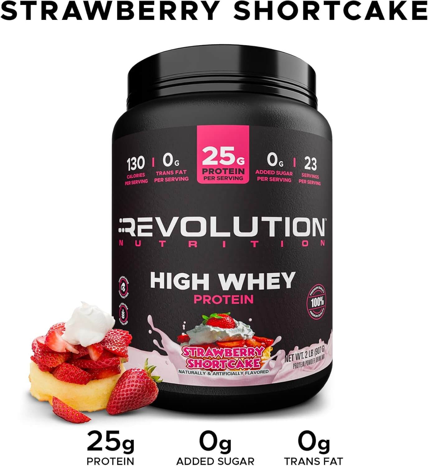 Revolution Nutrition Bio-Available Whey Protein – Strawberry Shortcake (2lb & 6lb)