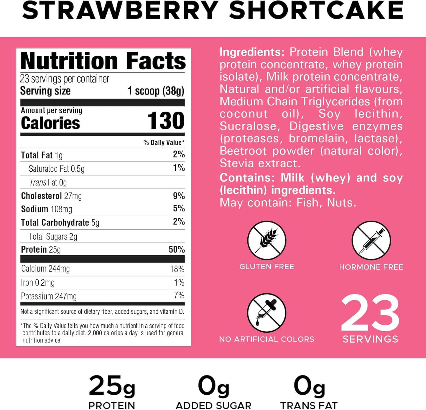 Revolution Nutrition Bio-Available Whey Protein – Strawberry Shortcake (2lb & 6lb)