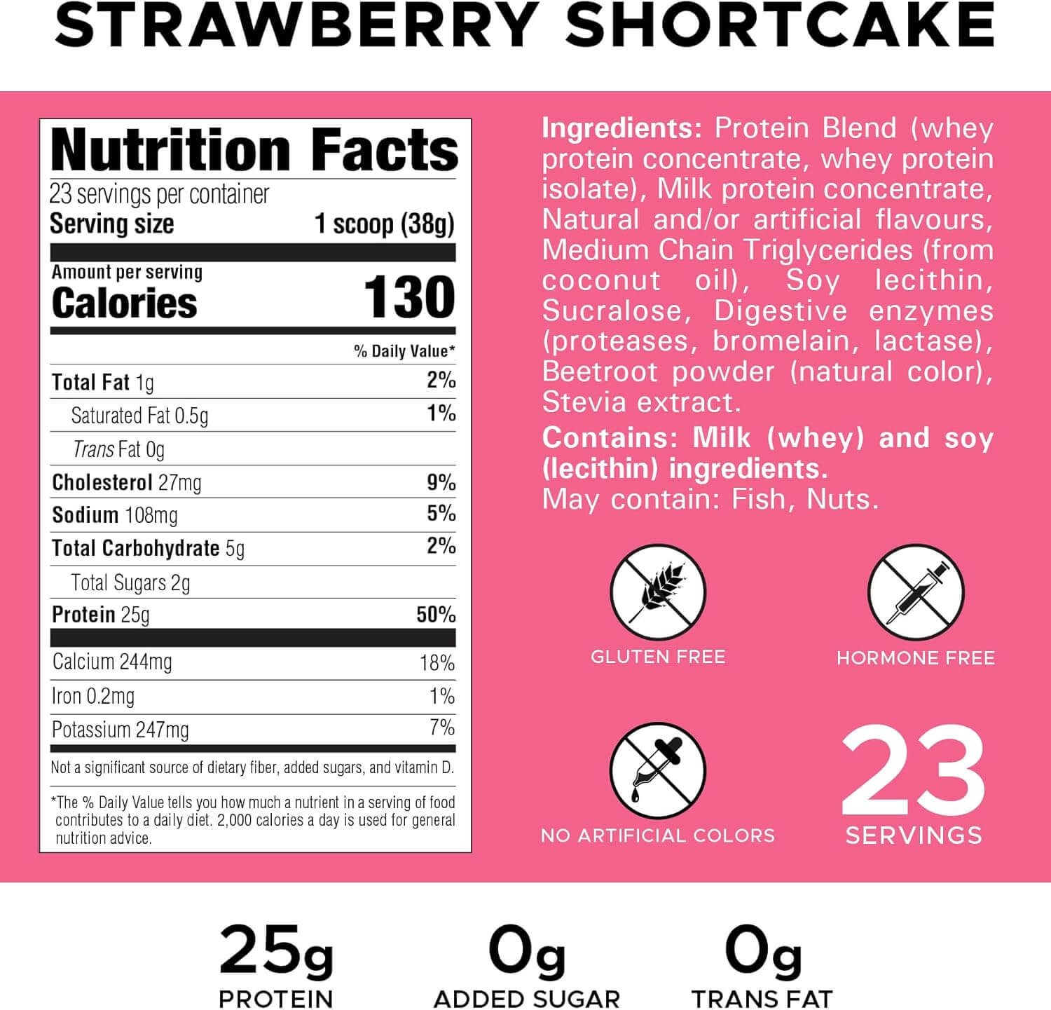 Revolution Nutrition Bio-Available Whey Protein – Strawberry Shortcake (2lb & 6lb)