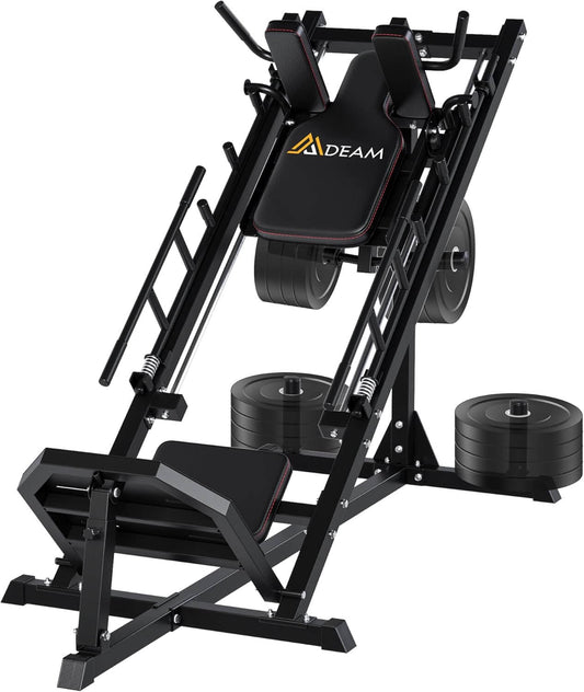 Mdeam 45-Degree Hack Squat Machine and Leg Press Combo - 1400LB Limit