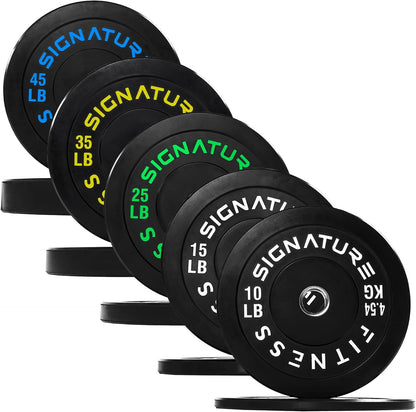 Fitvids Olympic Bumper Plates for Strength Training and Lifting