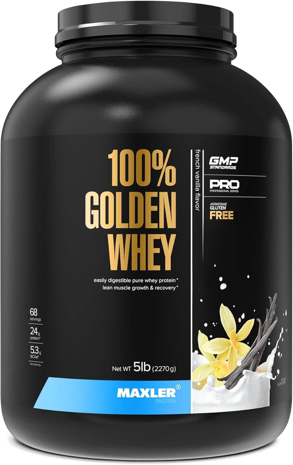 Maxler 100% Golden Whey Digestive Enzyme Whey Protein (5 lbs)