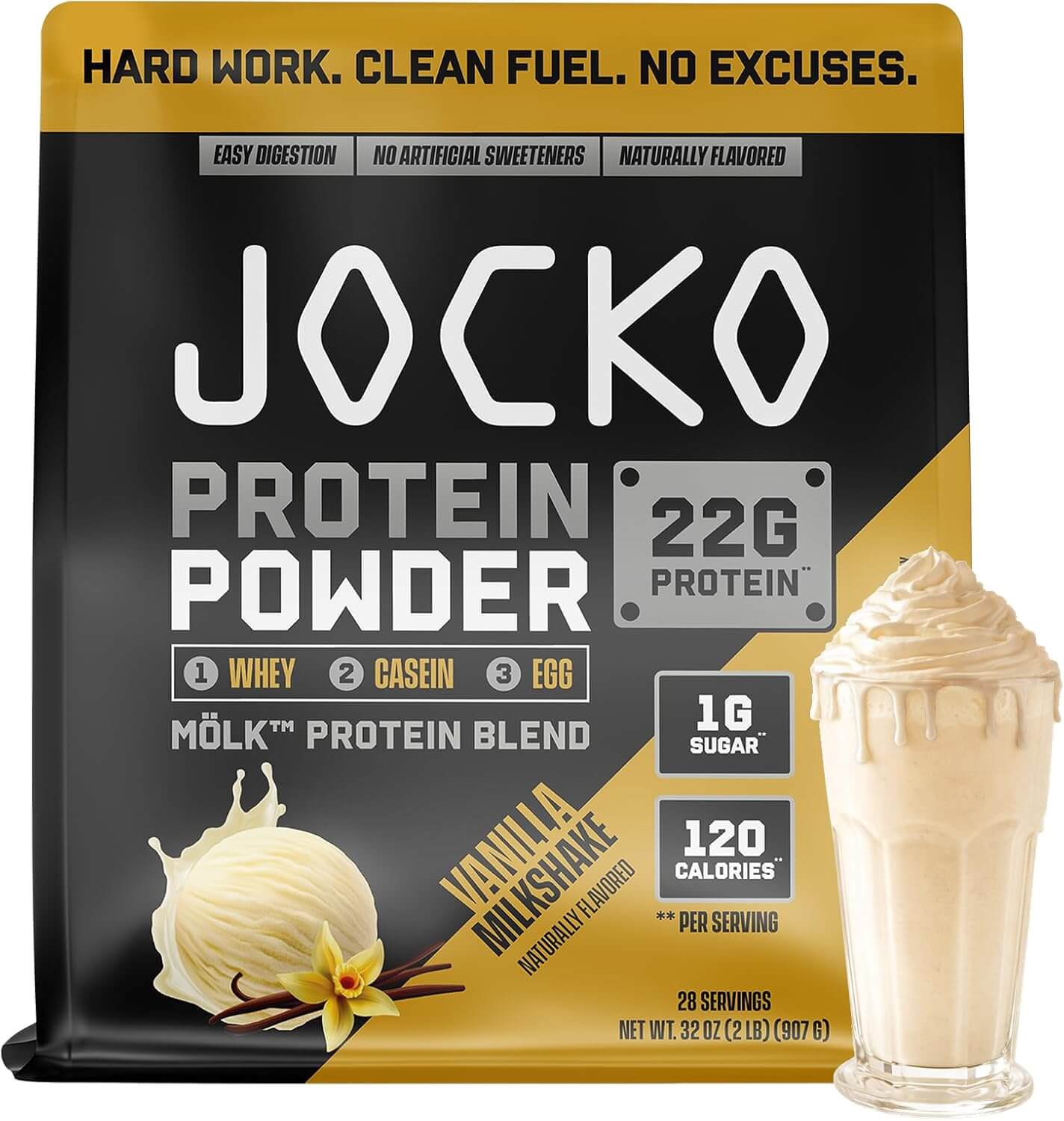 Jocko Fuel Mölk Clean Protein Blend – Whey, Casein & Egg (28 Servings)