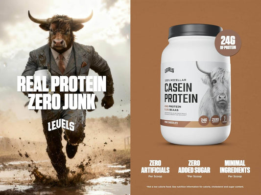Levels 100% Micellar Hormone Free Casein Protein (Chocolate & Vanilla Bean)