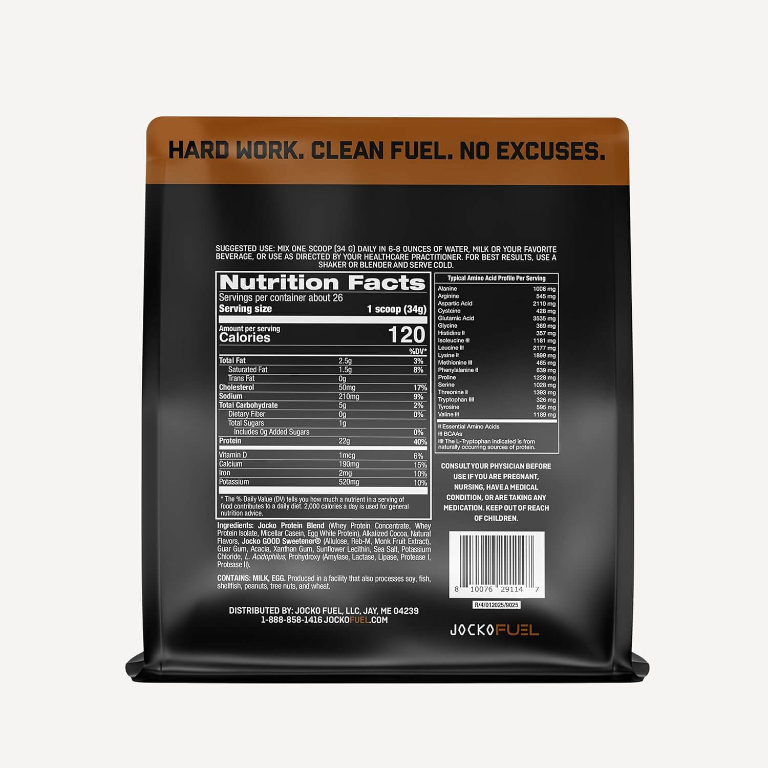 Jocko Fuel Mölk Clean Protein Blend – Whey, Casein & Egg (28 Servings)
