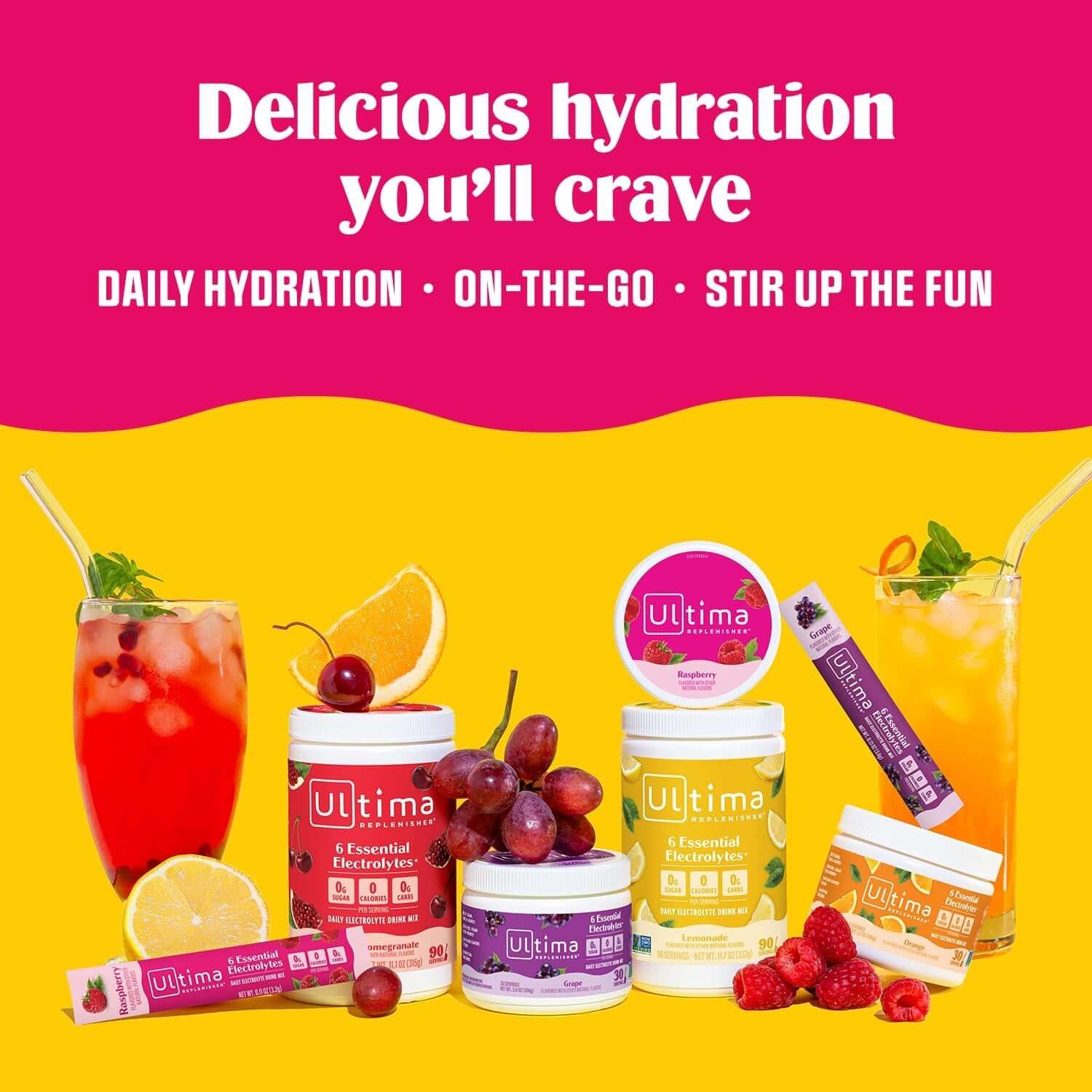 Ultima Replenisher Sugar Free Electrolyte Powder – Lemonade (90 Servings)