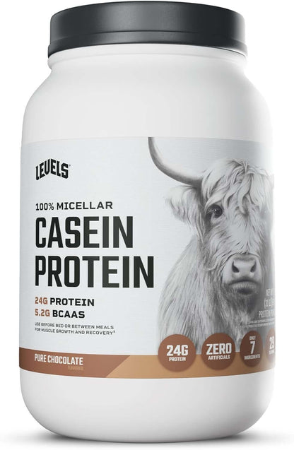 Levels 100% Micellar Hormone Free Casein Protein (Chocolate & Vanilla Bean)