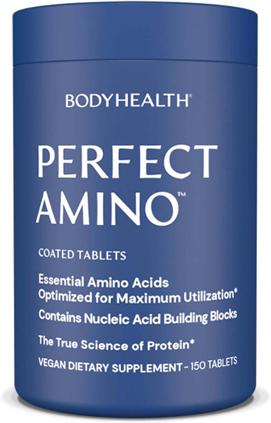 BodyHealth PerfectAmino Essential Amino Acids Supplement – 150 Easy-Swallow Tablets