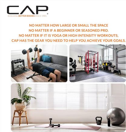 CAP Olympic Bumper Plate Weight Set with Tree Rack Storage