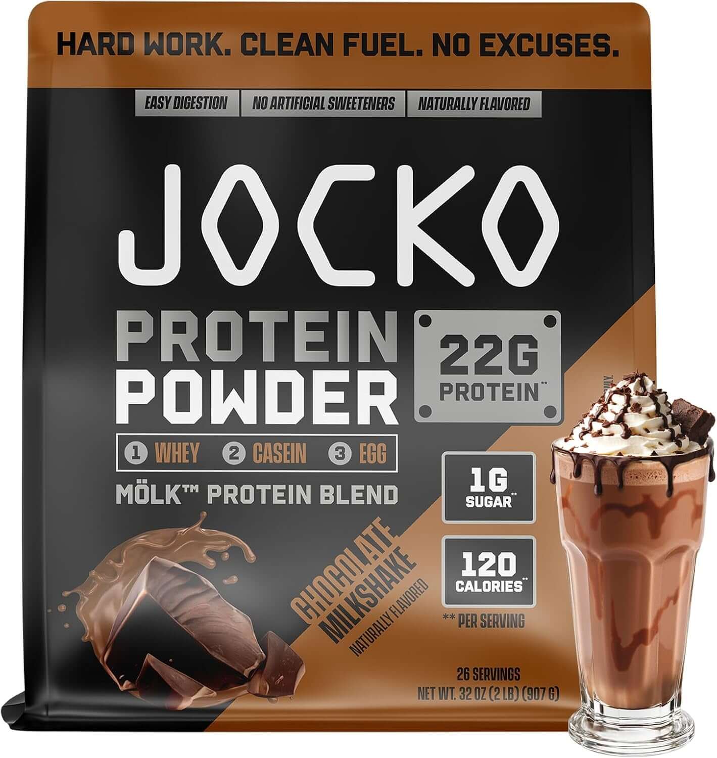 Jocko Fuel Mölk Clean Protein Blend – Whey, Casein & Egg (28 Servings)